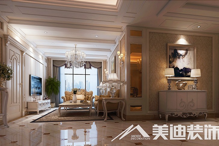 	岳陽縣私人別墅400平歐式裝修風格--二樓起居室