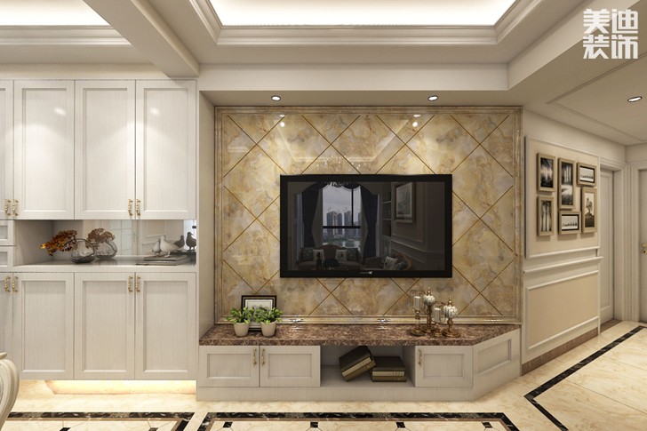 凱通國際80平米歐式風格裝修效果圖--客廳