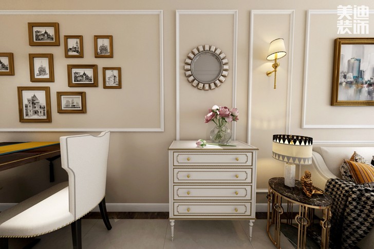 金茂悅82平米簡歐風(fēng)格裝修效果圖--玄關(guān)