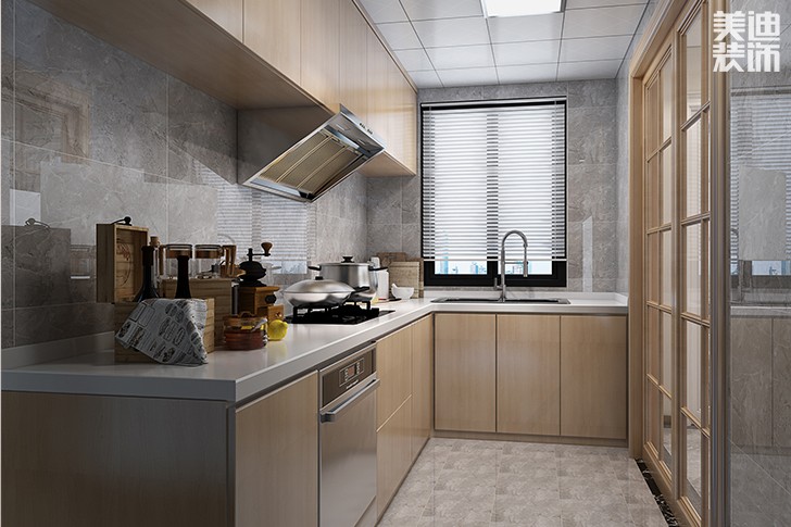 長房云時代120平歐式輕奢風裝修案例效果圖--廚房