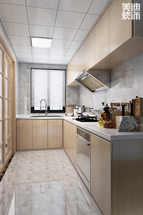 長房云時代120平港式輕奢風裝修案例效果圖--廚房