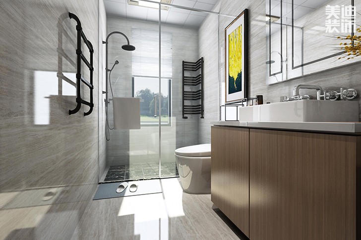 新華聯夢想城109平現代輕奢風裝修案例效果圖--衛生間