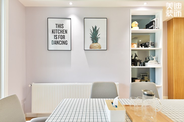 科大佳園120平日式MUJI風裝修案例圖-餐廳背景墻