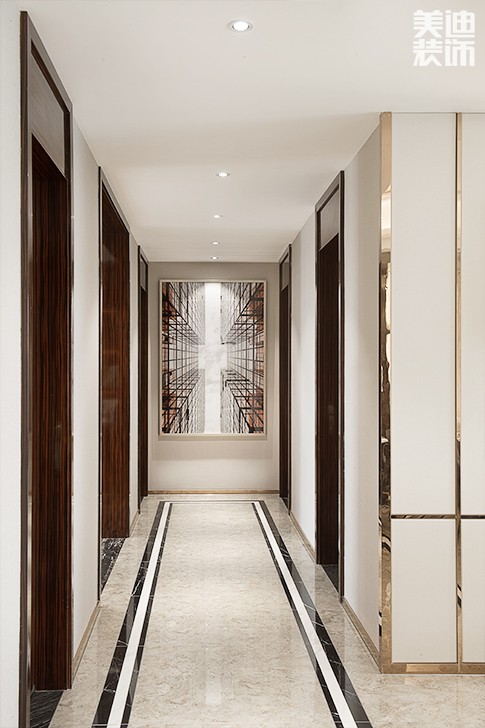 江山壹號232平米港式輕奢風裝修案例實拍圖--過道