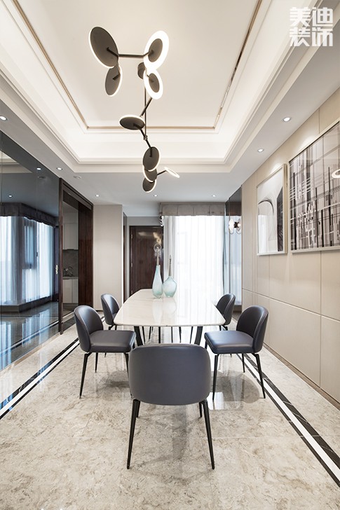 江山壹號232平米港式輕奢風裝修案例實拍圖--餐廳