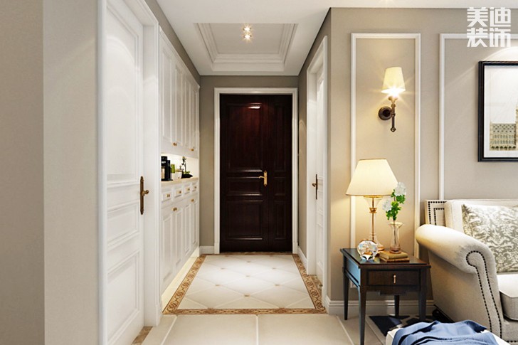 梅溪青秀137平米簡美風格裝修效果圖--玄關