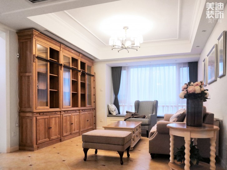 方小區(qū)128小美風格裝修案例實拍圖--客餐廳