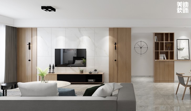 香溢豪庭125平方米現代風格裝修效果圖--客廳