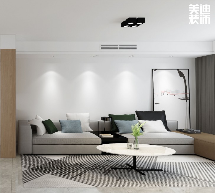 香溢豪庭125平方米現代風格裝修效果圖--客廳