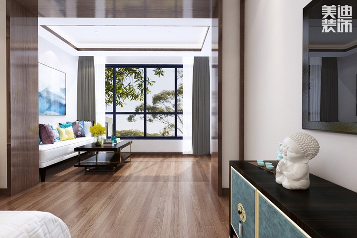 南山蘇迪亞諾500平米新中式風格裝修案例效果圖--客廳