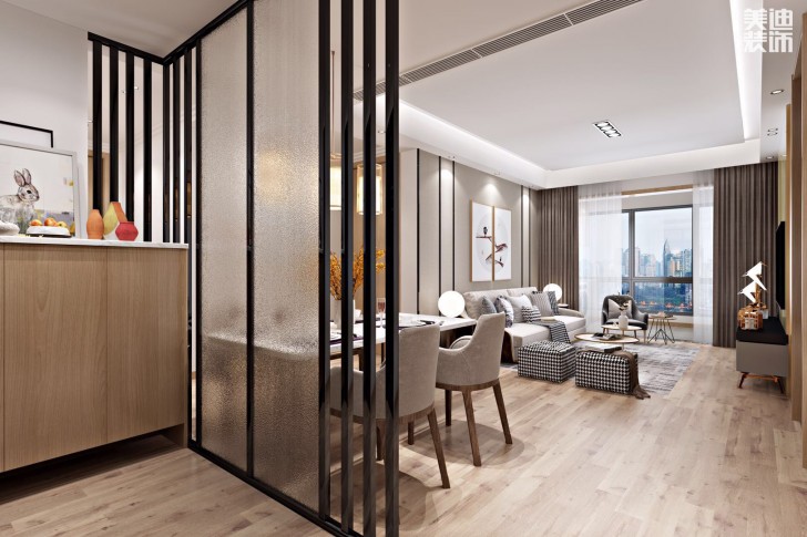 中建嘉和城108平米現代日式風格案例效果圖--餐廳