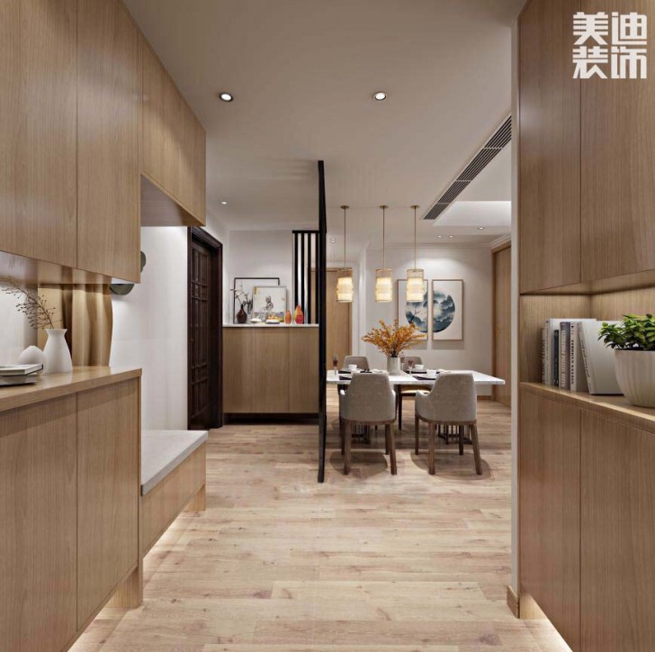 中建嘉和城108平米現代日式風格案例效果圖--餐廳