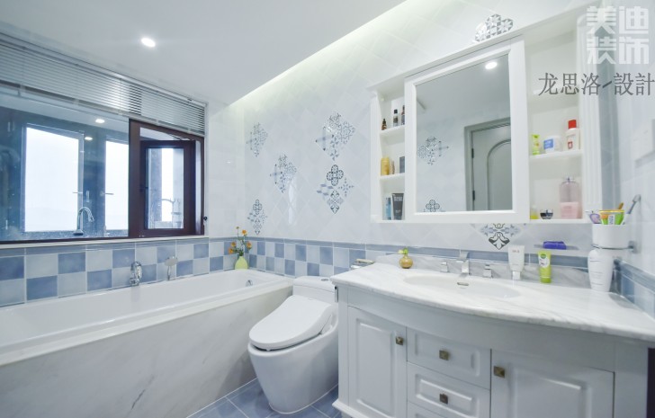 江山一號(hào)200平米灰調(diào)美式風(fēng)格實(shí)拍案例--衛(wèi)生間