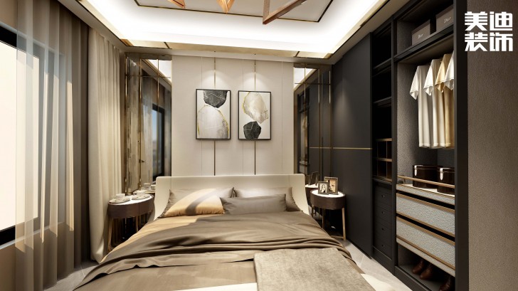 碧桂園觀瀾111平方米現(xiàn)代風(fēng)格案例效果圖--臥室