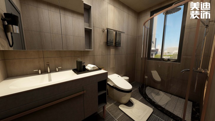 碧桂園觀瀾111平方米現(xiàn)代風(fēng)格案例效果圖--衛(wèi)生間