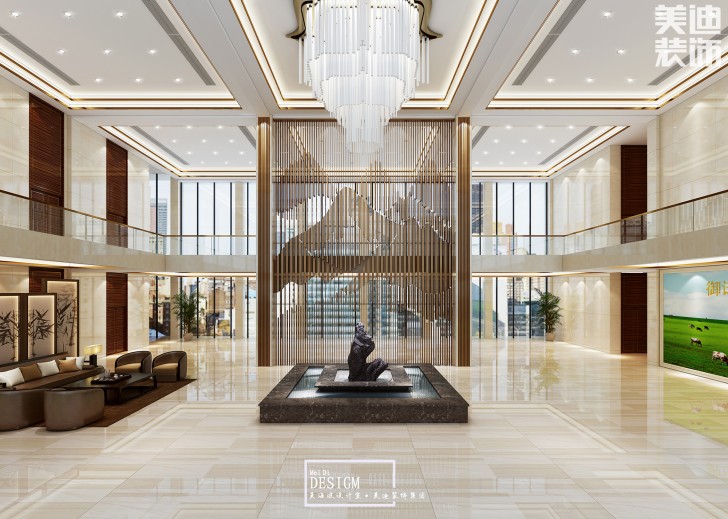 貴州御諾乳業公司8500平米辦公樓裝修效果圖