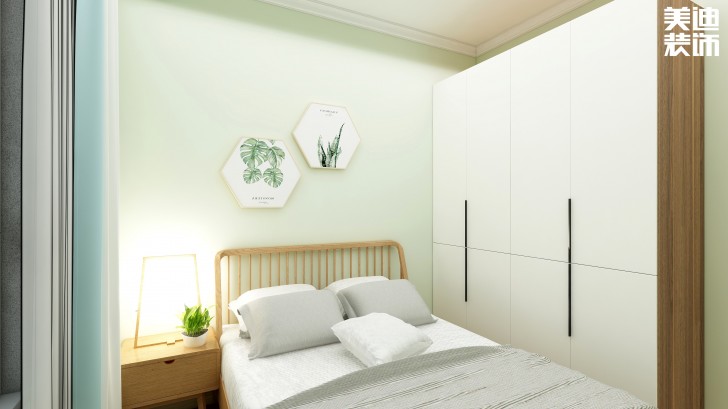 五礦哈佛小鎮89㎡北歐風格案例效果圖--臥室