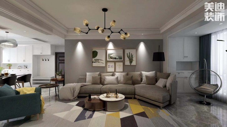 長盛嵐庭105㎡現代風格案例效果圖