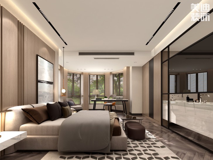 楚天逸品260㎡極簡(jiǎn)主義風(fēng)格案例效果圖