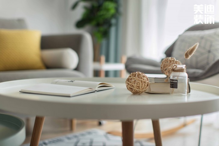 鑫遠御文臺100平方米北歐風格案例效果圖--客廳