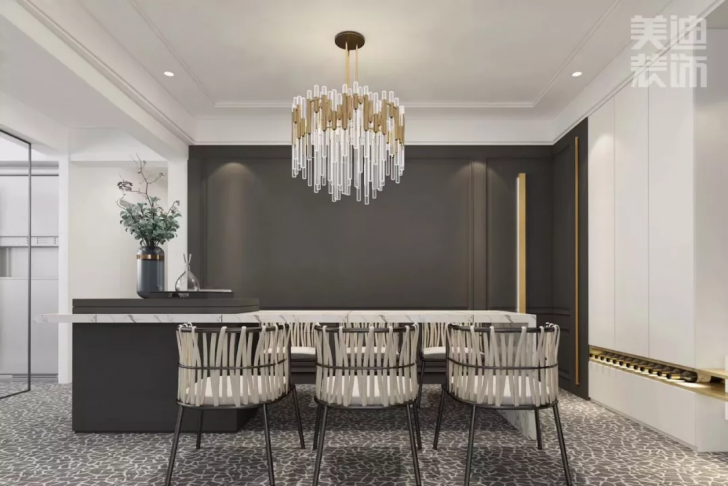 景秀世紀140平方米現代風格案例效果圖--餐廳