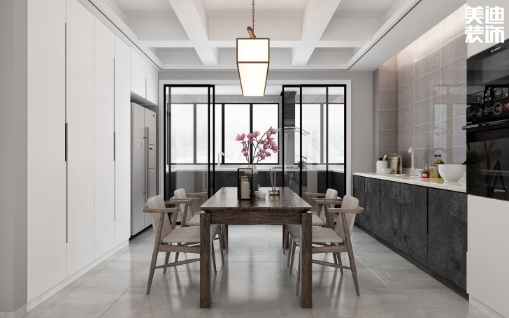 北城三角洲194平方米新中式風格案例效果圖--餐廳