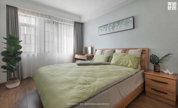 北京御園130平方米北歐風格案例效果圖--臥室