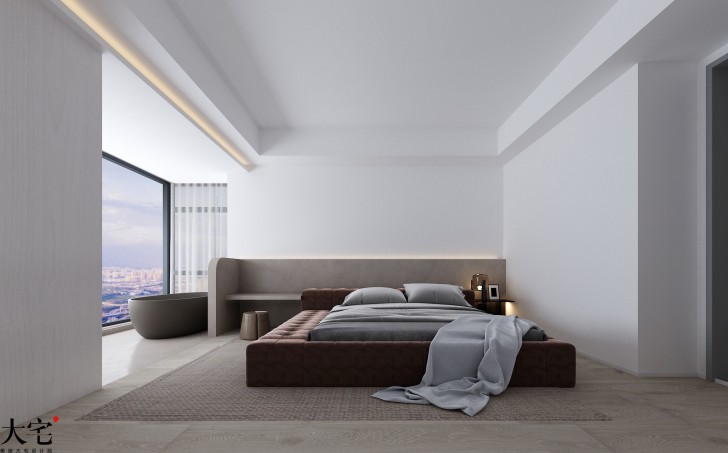 保利天璽140平方米現(xiàn)代風(fēng)格案例效果圖-極簡