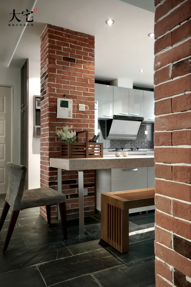 萬科西街花園138平方米Loft民宿風案例效果圖-廚房