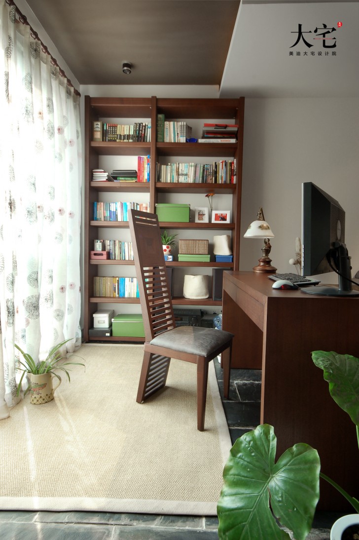 萬科西街花園138平方米Loft民宿風案例效果圖-書房