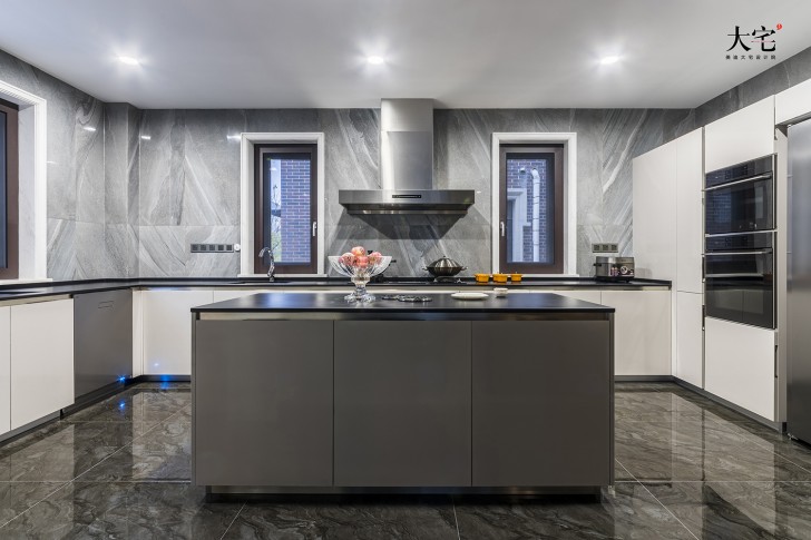 青竹湖曦園800平方米現(xiàn)代極簡(jiǎn)風(fēng)案例效果圖-廚房