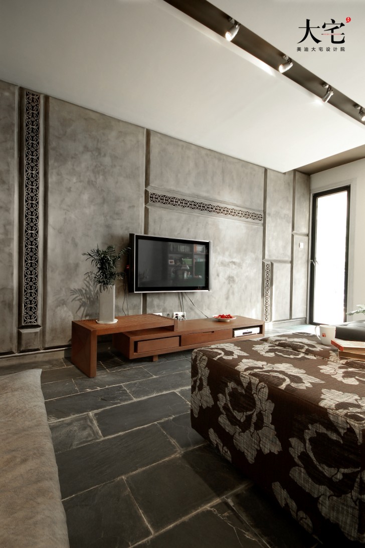 萬科西街花園138平方米Loft民宿風案例效果圖-客廳