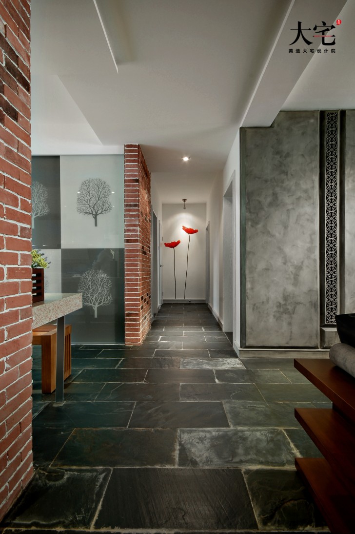 萬科西街花園138平方米Loft民宿風案例效果圖-過道