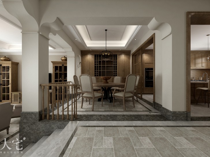 水印加州300平方米美式風格案例效果圖-餐廳