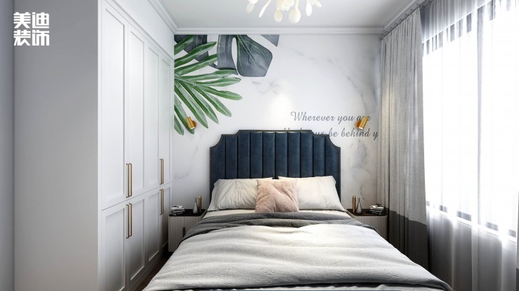 洋湖十八克拉130平方米法式輕奢風格案例效果圖—臥室