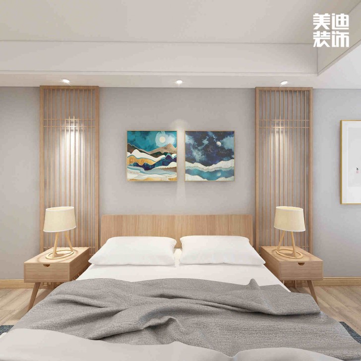 清溪川9號140㎡日式風格案例效果圖-臥室