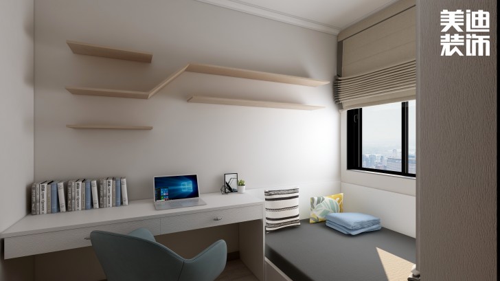 湘農橋社區120㎡輕奢風格案例效果圖—臥室