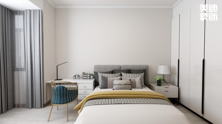 華銀南苑140㎡現代風格案例效果圖—臥室