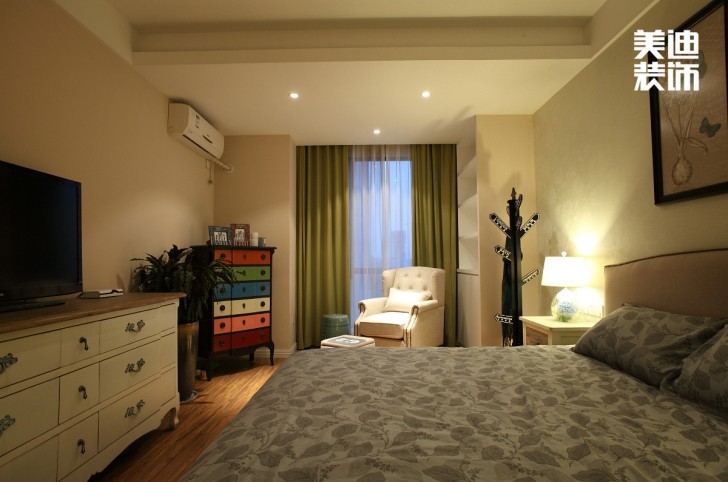 南國嘉苑140㎡簡美風格裝修實景效果圖—臥室