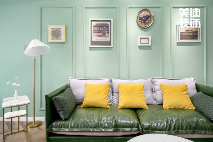  長房云時代109㎡北歐混搭風裝修案例效果圖 -客廳