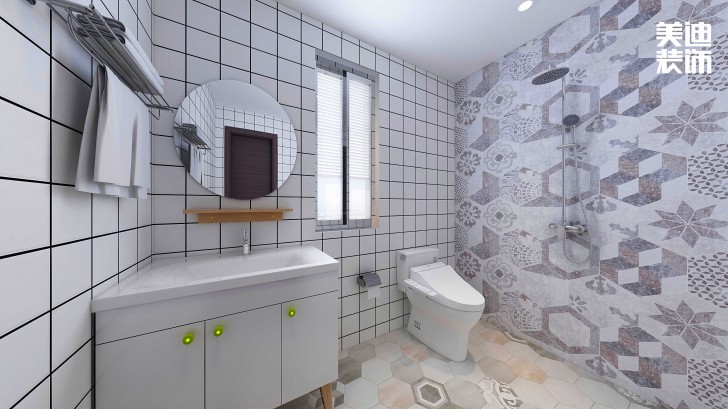 時代傾城80㎡簡約風裝修案例效果圖-衛生間